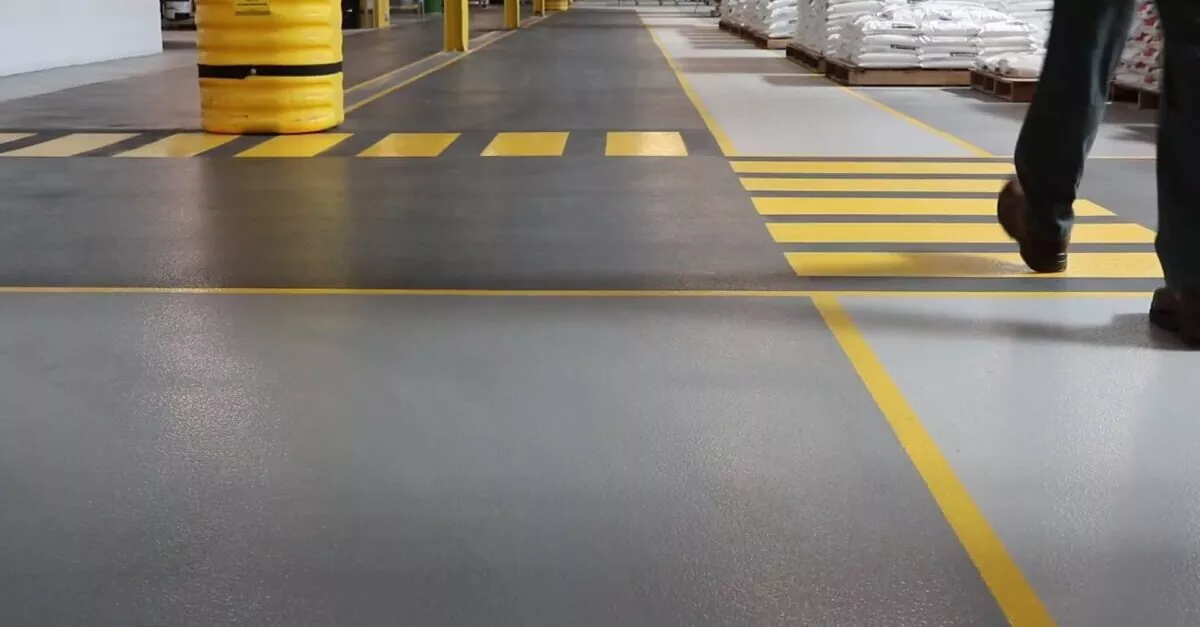 Warehouse Floor Safety Line Painting image